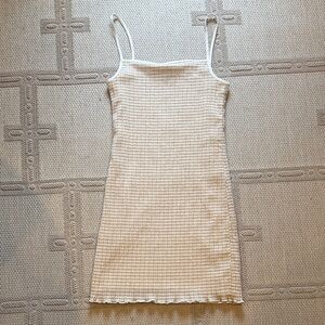 Wilfred Cream Textured Mini Dress